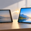 iPad Air第3世代から新しいモデルへの買い替えをイメージした2台のタブレット