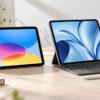 無印iPadとiPad Airの違いを比較するイメージとして2台のタブレットを並べた様子